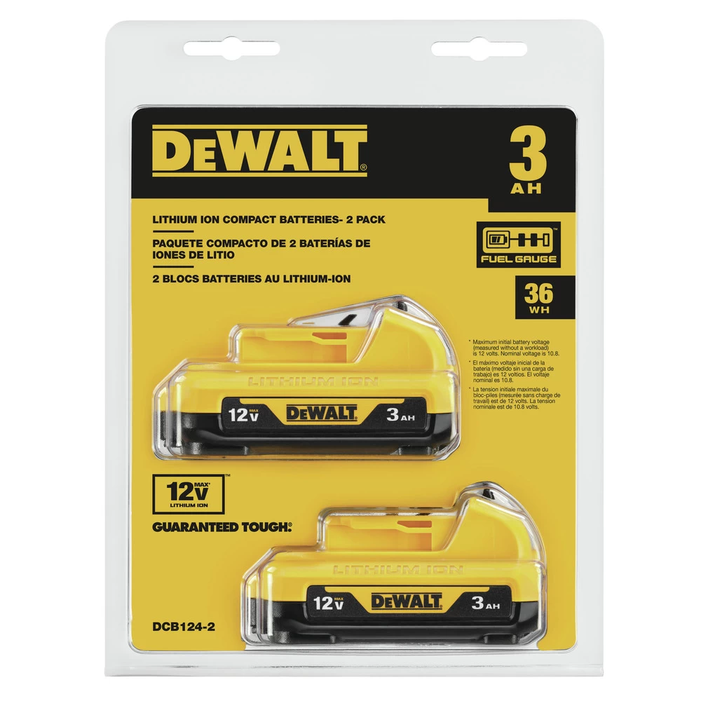 Dewalt 12V MAX 3Ah Battery (2-Pack) - DCB124-2 3 Dewalt 12V MAX 3Ah Battery (2-Pack) - DCB124-2