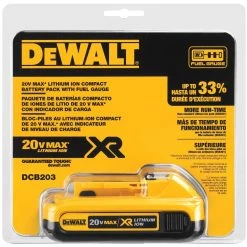 Dewalt DCB203 20V MAX 2Ah Compact Battery (1-Pack)