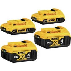 Dewalt (4) 20V MAX 4 Ah And 2 Ah Lithium Ion Batteries - DCB324-4
