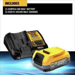 Dewalt 20V MAX POWERSTACK Compact Lithium-Ion Battery And Charger Starter Kit (1.7 Ah) - DCBP034C 19 Dewalt 20V MAX POWERSTACK Compact Lithium-Ion Battery And Charger Starter Kit (1.7 Ah) - DCBP034C -PowerPro Tools dewndcbp034c g