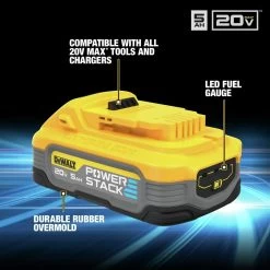 Dewalt DCBP520 POWERSTACK 20V MAX 5 Ah Lithium-Ion Battery -PowerPro Tools dewndcbp520 f