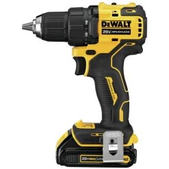 Dewalt 20V MAX XR ATOMIC Brushless Lithium-Ion 1/2 In. Cordless Compact Drill Driver Kit With 3 Batteries Bundle (1.5 Ah/4 Ah) - DCD708C2-DCB204-BNDL -PowerPro Tools dewndcd708c2 dcb204 bndl b