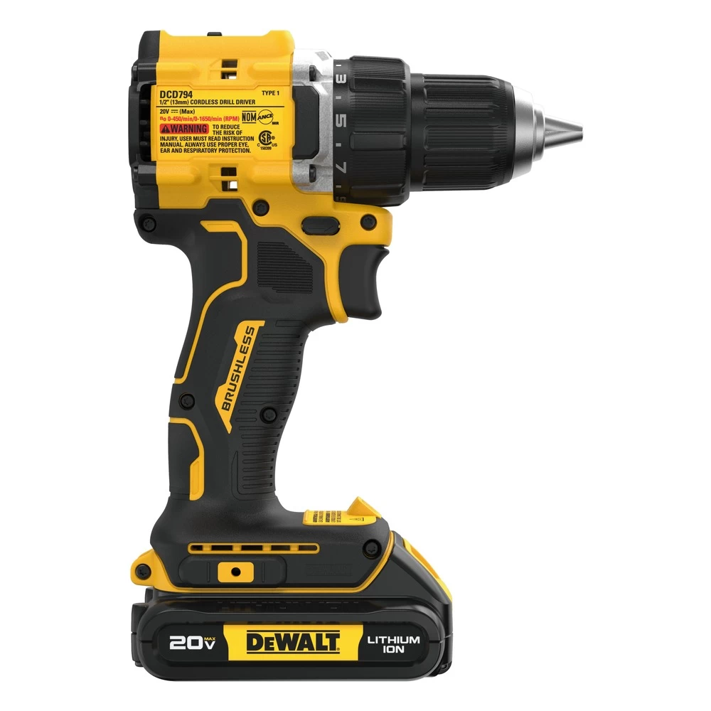 Dewalt DCD794B 20V MAX ATOMIC COMPACT SERIES Brushless Lithium-Ion 1/2 In. Cordless Drill Driver (Tool Only) 6 Dewalt DCD794B 20V MAX ATOMIC COMPACT SERIES Brushless Lithium-Ion 1/2 In. Cordless Drill Driver (Tool Only) - Image 4