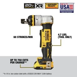 Dewalt 20V MAX XR Brushless Lithium-Ion Cordless Wire Mesh Cable Tray Cutter Kit (2 Ah) - DCE158D1 14 Dewalt 20V MAX XR Brushless Lithium-Ion Cordless Wire Mesh Cable Tray Cutter Kit (2 Ah) - DCE158D1 -PowerPro Tools dewndce158d1 b