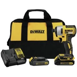 Dewalt 20V MAX Brushless Lithium-Ion 1/4 In. Cordless Impact Driver Kit With (2) 1.3 Ah Batteries - DCF787C2