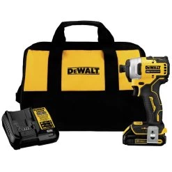 Dewalt ATOMIC 20V MAX Brushless Lithium-Ion 1/4 In. Cordless Impact Driver Kit (1.5 Ah) - DCF809C1
