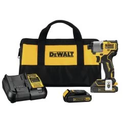 Dewalt 20V MAX Brushless Lithium-Ion 1/4 In. Cordless Impact Driver Kit With 2 Batteries (1.5 Ah) - DCF840C2