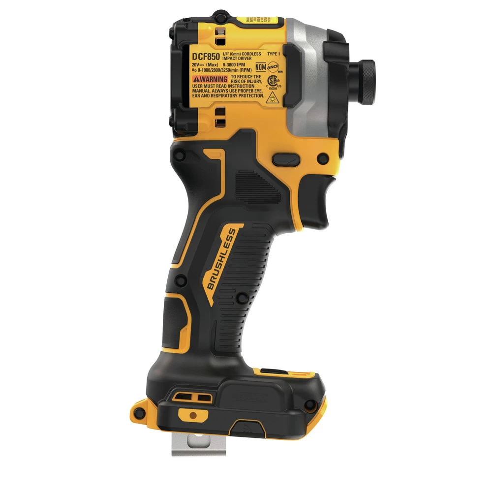 Dewalt DCF850B ATOMIC 20V MAX Brushless Lithium-Ion 1/4 In. Cordless 3-Speed Impact Driver (Tool Only) 7 Dewalt DCF850B ATOMIC 20V MAX Brushless Lithium-Ion 1/4 In. Cordless 3-Speed Impact Driver (Tool Only) - Image 5