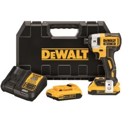 Dewalt 20V MAX XR Brushless Lithium-Ion 1/4 In. Cordless 3-Speed Impact Driver Kit With (2) 2 Ah Batteries - DCF887D2