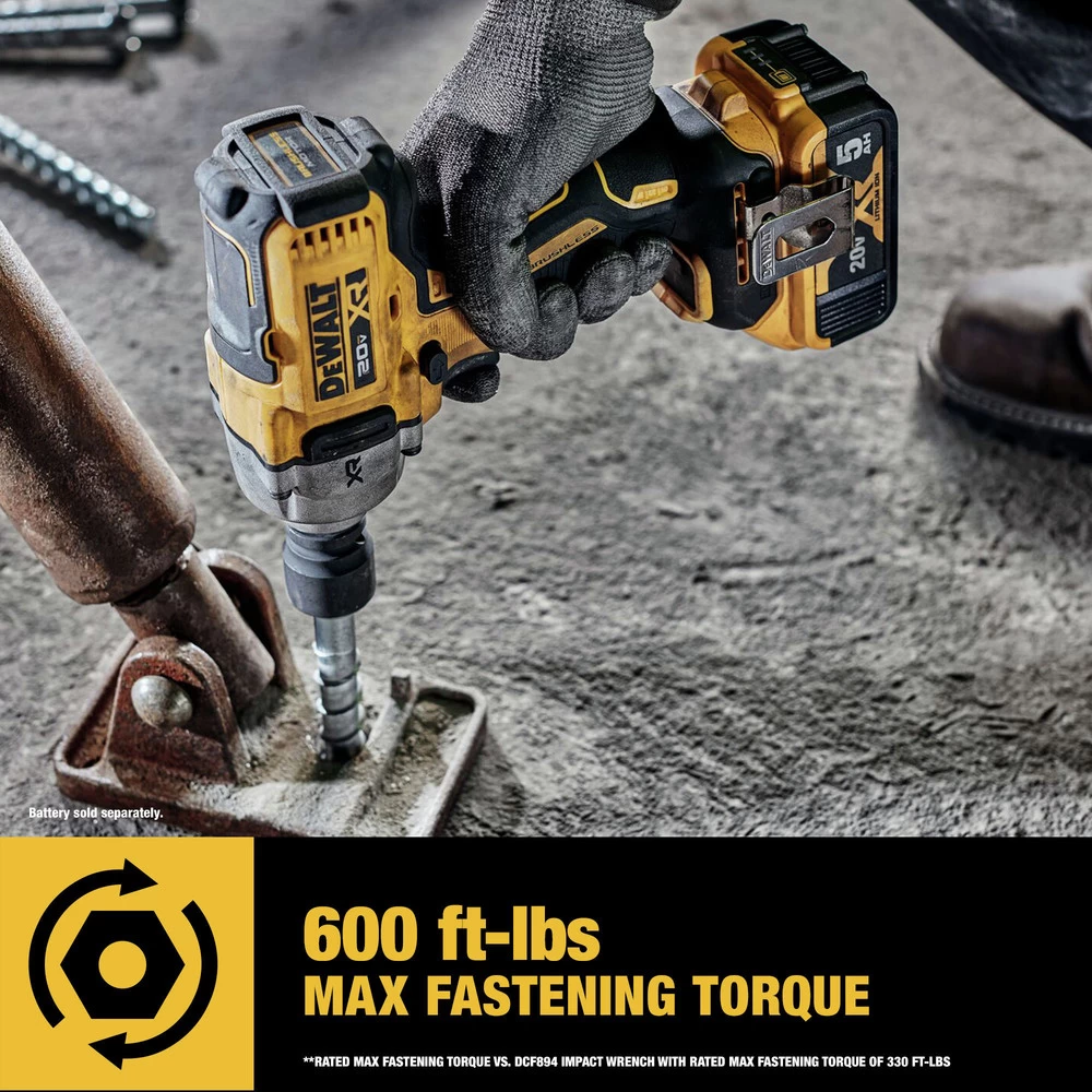 Dewalt 20V MAX XR Brushless Lithium-Ion 1/2 In. Cordless Mid-Range Impact Wrench With Detent Pin Anvil (Tool Only) - DCF892B 8 Dewalt 20V MAX XR Brushless Lithium-Ion 1/2 In. Cordless Mid-Range Impact Wrench With Detent Pin Anvil (Tool Only) - DCF892B - Image 6