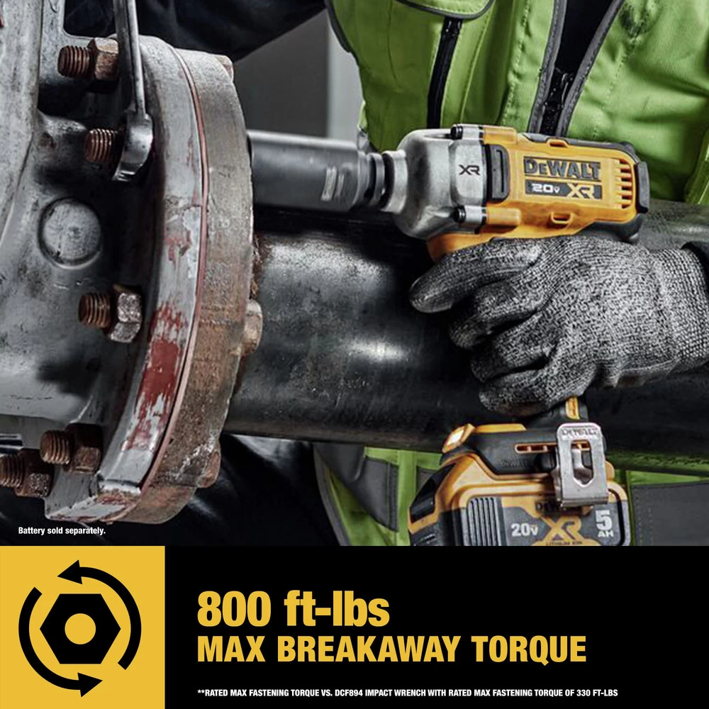 Dewalt 20V MAX XR Brushless Lithium-Ion 1/2 In. Cordless Mid-Range Impact Wrench With Detent Pin Anvil (Tool Only) - DCF892B 9 Dewalt 20V MAX XR Brushless Lithium-Ion 1/2 In. Cordless Mid-Range Impact Wrench With Detent Pin Anvil (Tool Only) - DCF892B - Image 7