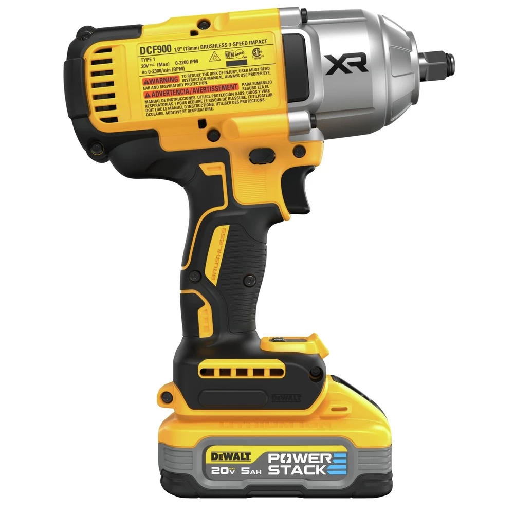 Dewalt 20V MAX XR Brushless Lithium-Ion 1/2 In. Cordless High Torque Impact Wrench Kit (5 Ah) - DCF900H1 7 Dewalt 20V MAX XR Brushless Lithium-Ion 1/2 In. Cordless High Torque Impact Wrench Kit (5 Ah) - DCF900H1 - Image 5