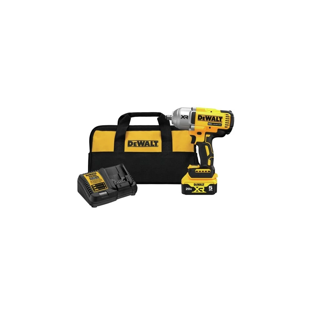 Dewalt 20V MAX XR Brushless Lithium-Ion 1/2 In. Cordless High Torque Impact Wrench Kit With Hog Ring Anvil (5 Ah) - DCF900P1 3 Dewalt 20V MAX XR Brushless Lithium-Ion 1/2 In. Cordless High Torque Impact Wrench Kit With Hog Ring Anvil (5 Ah) - DCF900P1