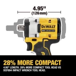 Dewalt ATOMIC 20V MAX Brushless Lithium-Ion 1/2 In. Cordless Impact Wrench With Detent Pin Anvil (Tool Only) - DCF922B -PowerPro Tools dewndcf922b k