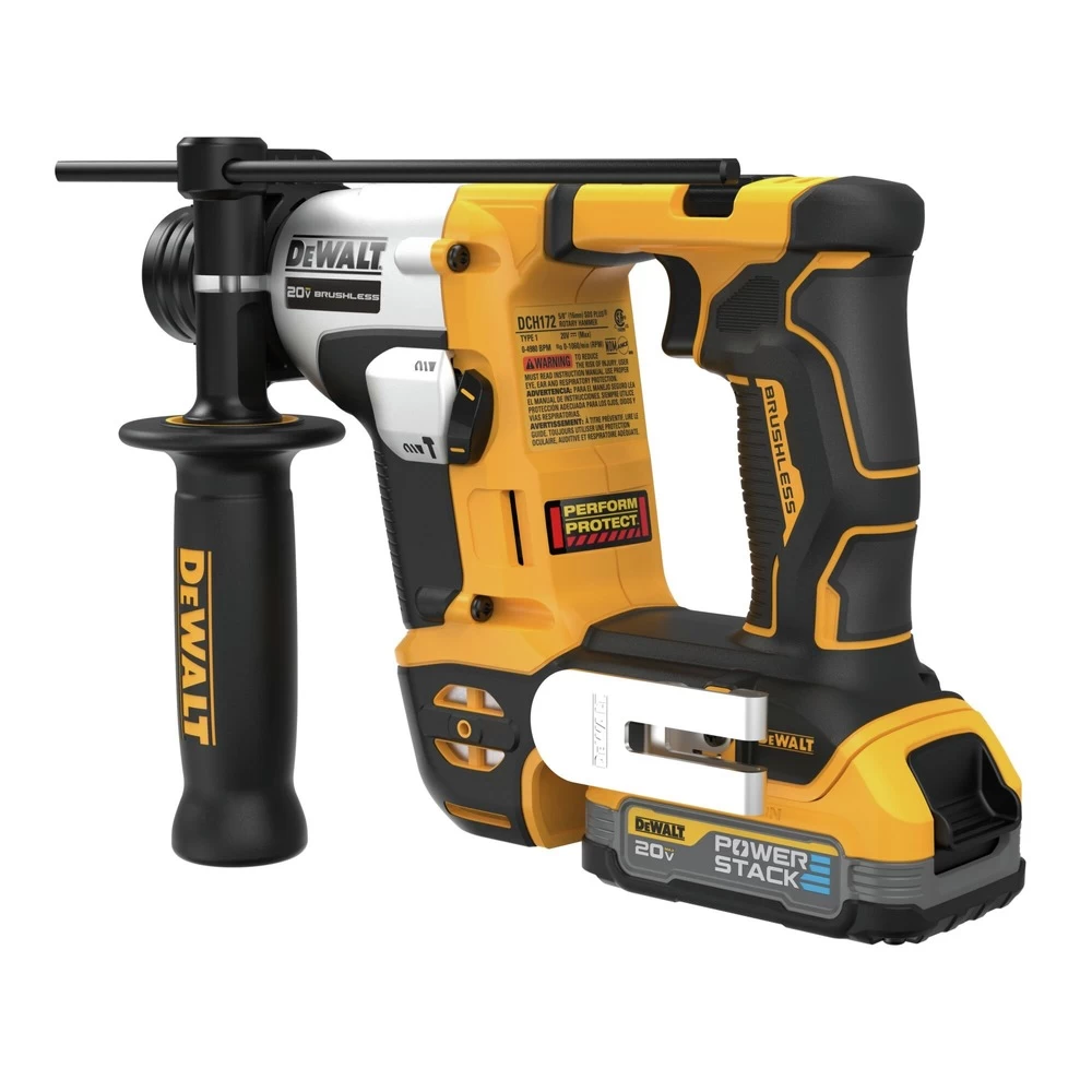 Dewalt 20V MAX Brushless 5/8 In. Cordless ATOMIC SDS PLUS Rotary Hammer Kit (1.7 Ah) - DCH172E2 7 Dewalt 20V MAX Brushless 5/8 In. Cordless ATOMIC SDS PLUS Rotary Hammer Kit (1.7 Ah) - DCH172E2 - Image 5