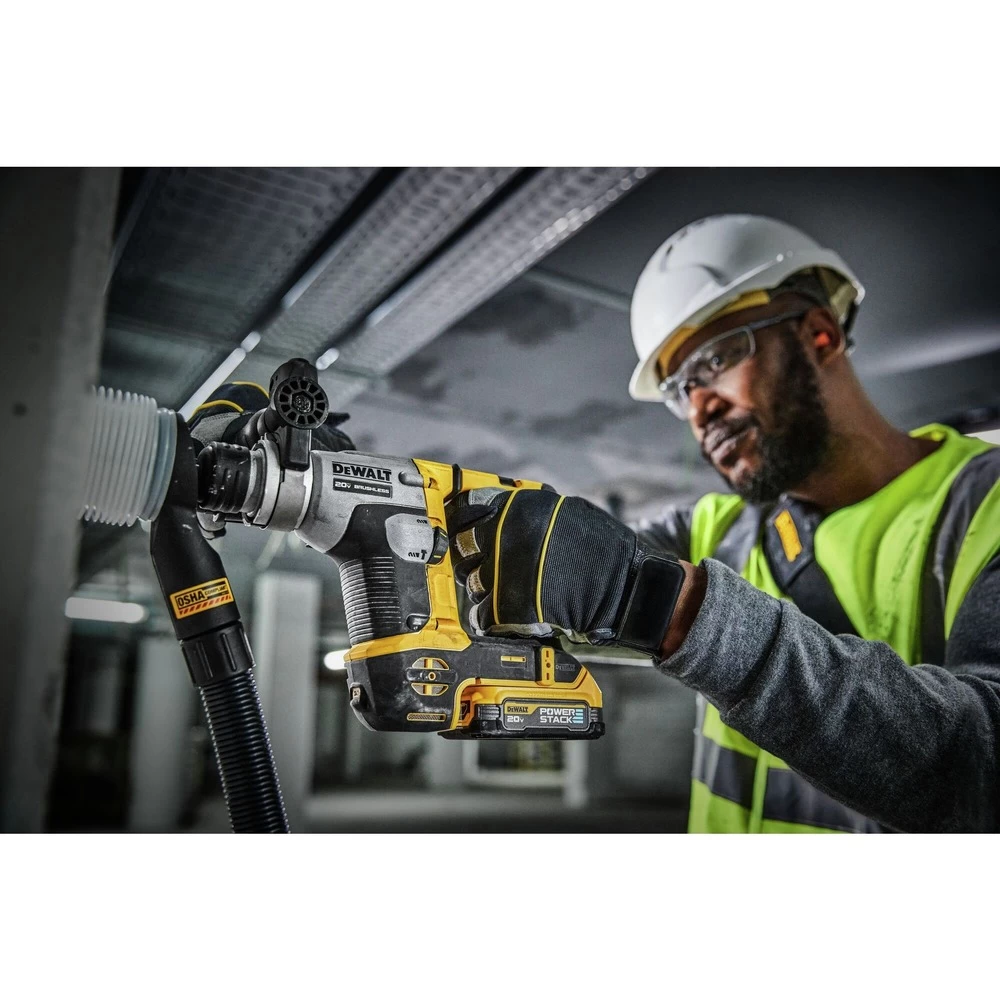 Dewalt 20V MAX Brushless 5/8 In. Cordless ATOMIC SDS PLUS Rotary Hammer Kit (1.7 Ah) - DCH172E2 10 Dewalt 20V MAX Brushless 5/8 In. Cordless ATOMIC SDS PLUS Rotary Hammer Kit (1.7 Ah) - DCH172E2 - Image 8