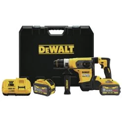 Dewalt 60V MAX Brushless Lithium-Ion 1-1/4 In. Cordless SDS Plus Rotary Hammer Kit With 2 Batteries (9 Ah) - DCH416X2