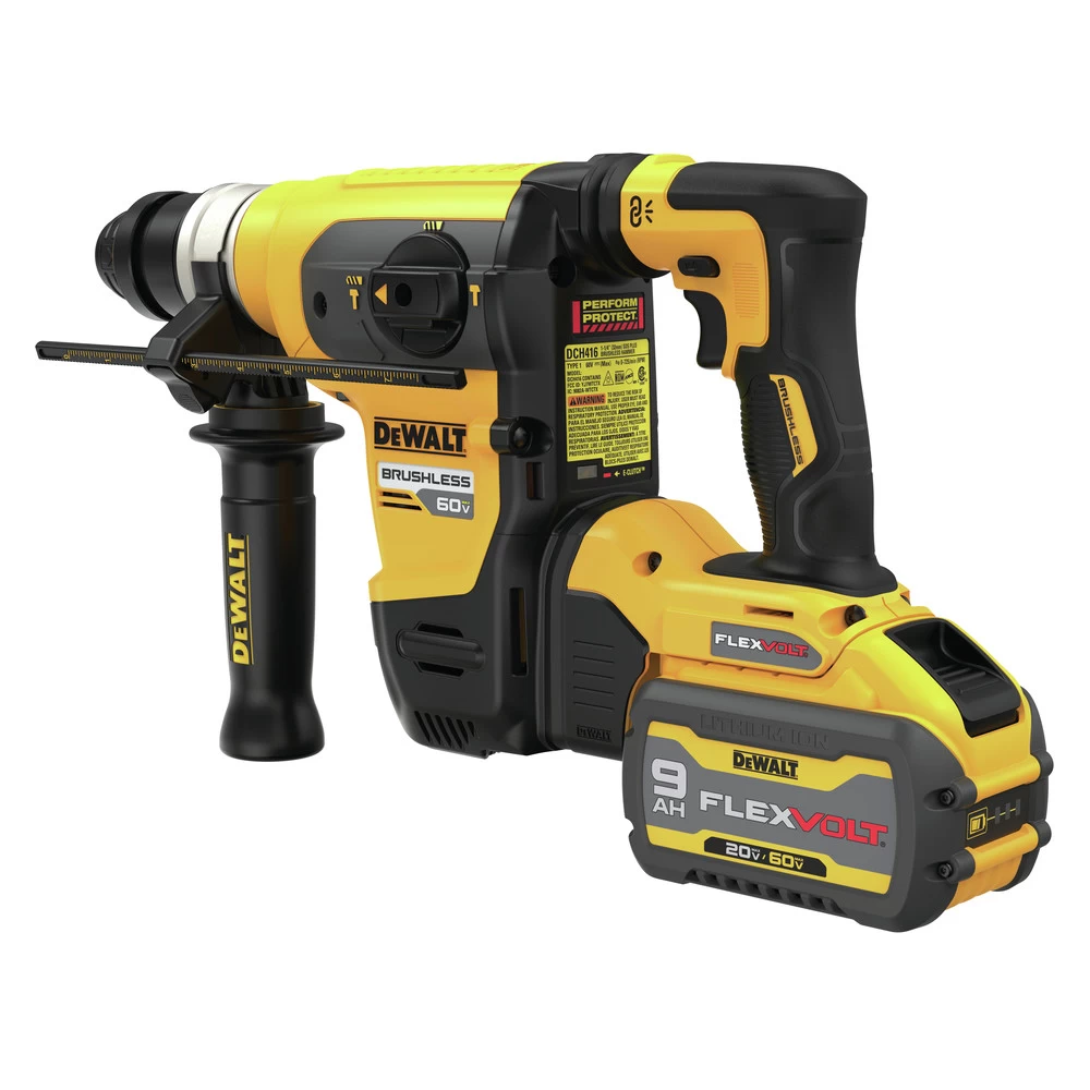 Dewalt 60V MAX Brushless Lithium-Ion 1-1/4 In. Cordless SDS Plus Rotary Hammer Kit With 2 Batteries (9 Ah) - DCH416X2 8 Dewalt 60V MAX Brushless Lithium-Ion 1-1/4 In. Cordless SDS Plus Rotary Hammer Kit With 2 Batteries (9 Ah) - DCH416X2 - Image 6