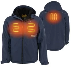 Dewalt Men's Heated Soft Shell Jacket With Sherpa Lining Kitted - 3XL, Navy - DCHJ101D1-3X -PowerPro Tools dewndchj101d1 3x e