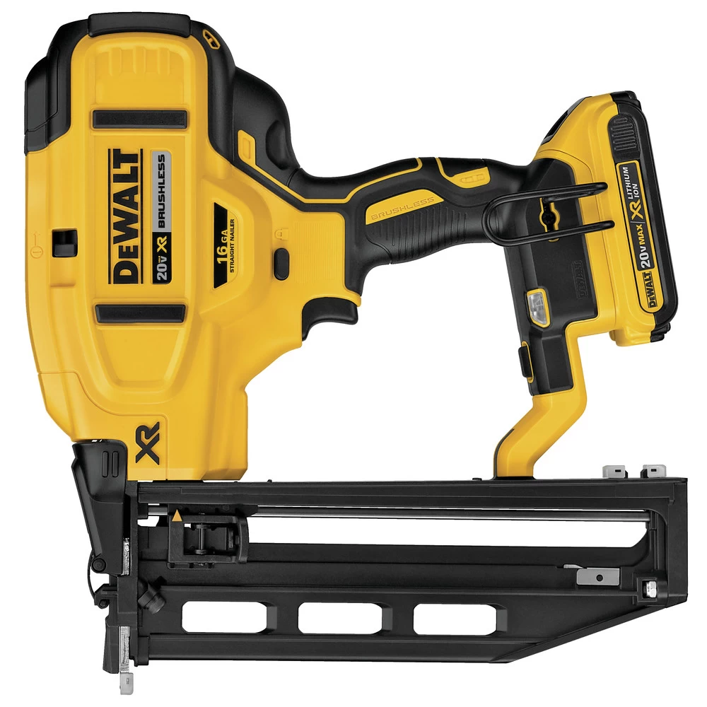 Dewalt 20V MAX XR 16 Ga. Cordless Straight Finish Nailer Kit - DCN662D1 3 Dewalt 20V MAX XR 16 Ga. Cordless Straight Finish Nailer Kit - DCN662D1