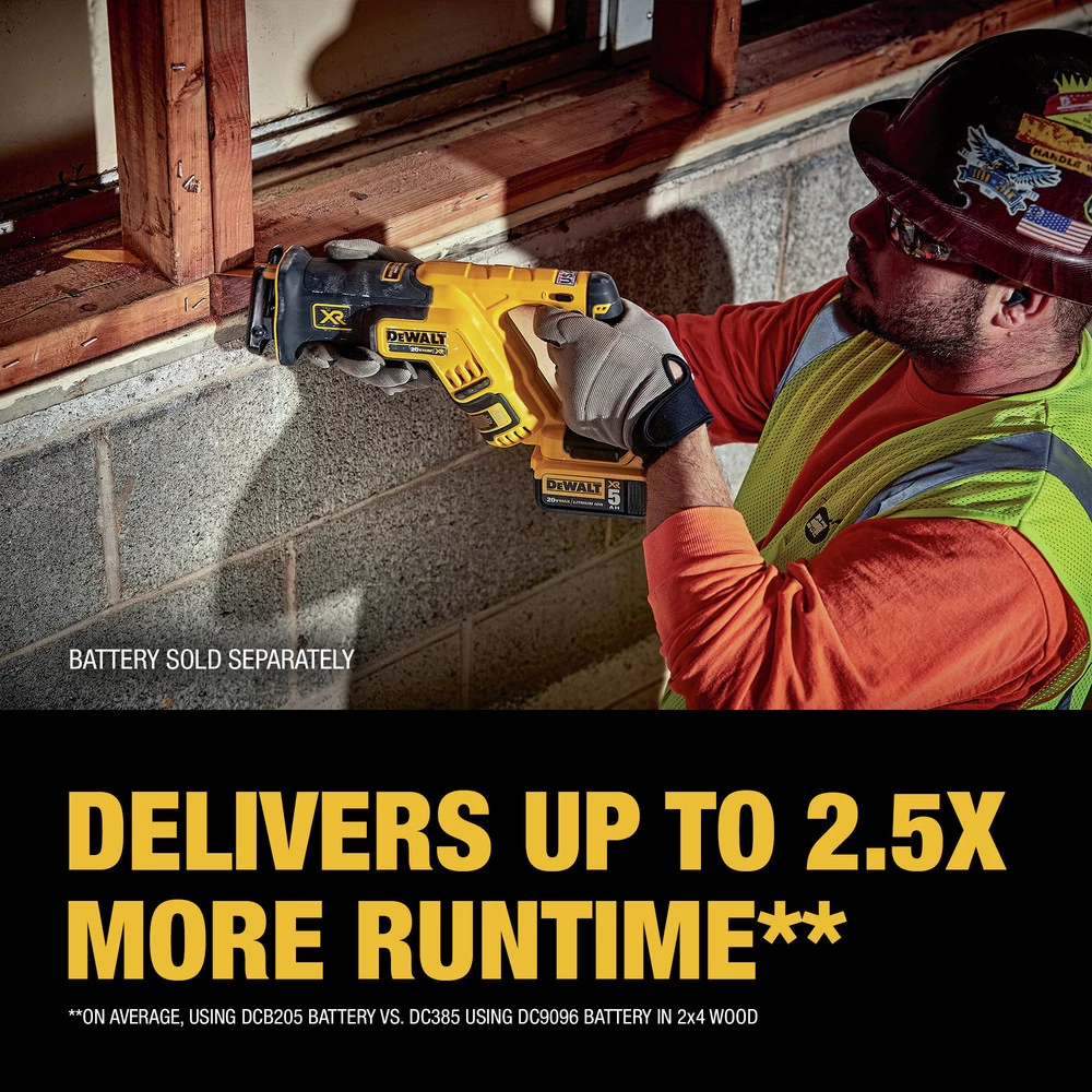 Dewalt 20V MAX XR Brushless Compact Lithium-Ion Cordless Reciprocating Saw (Tool Only) - DCS367B 10 Dewalt 20V MAX XR Brushless Compact Lithium-Ion Cordless Reciprocating Saw (Tool Only) - DCS367B - Image 8
