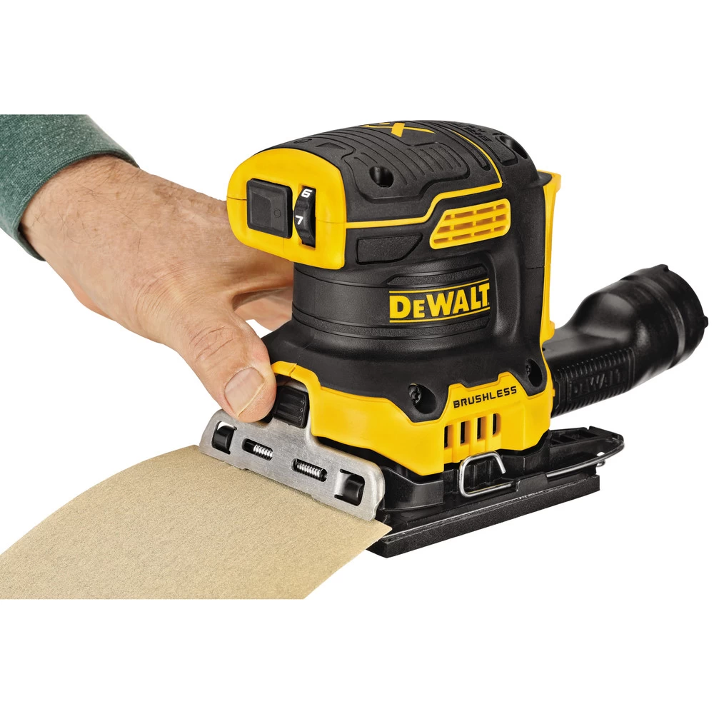 Dewalt 20V MAX XR Brushless Lithium-Ion 1/4 Sheet Cordless Variable Speed Sander (Tool Only) - DCW200B 8 Dewalt 20V MAX XR Brushless Lithium-Ion 1/4 Sheet Cordless Variable Speed Sander (Tool Only) - DCW200B - Image 6
