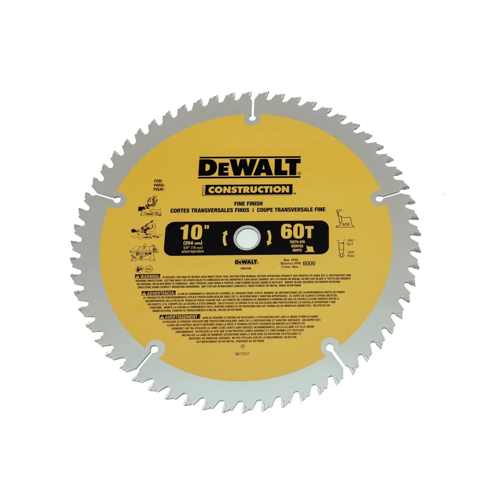 Dewalt 2 Pc 10 In. Series 20 Circular Saw Blade Combo Pack - DW3106P5 6 Dewalt 2 Pc 10 In. Series 20 Circular Saw Blade Combo Pack - DW3106P5 - Image 4