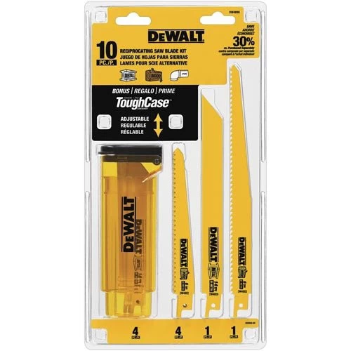 Dewalt 10-Piece Bi-Metal Reciprocating Saw Blade Set - DW4898 3 Dewalt 10-Piece Bi-Metal Reciprocating Saw Blade Set - DW4898