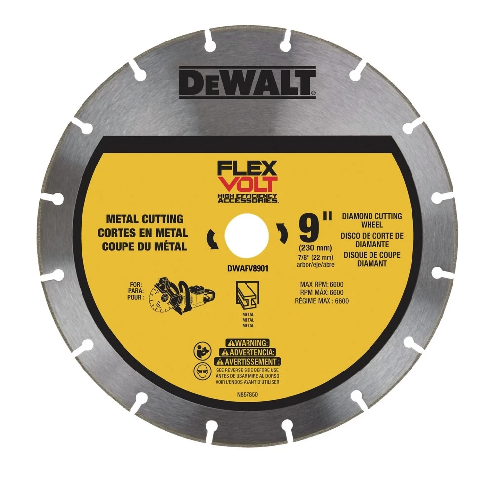Dewalt DWAFV8901 9 In. FLEXVOLT Metal Cutting Diamond Wheel 3 Dewalt DWAFV8901 9 In. FLEXVOLT Metal Cutting Diamond Wheel