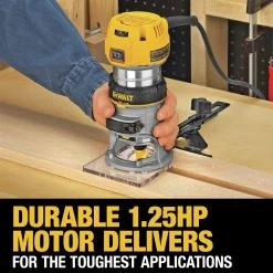 Dewalt 110V 7 Amp 1-1/4 HP Variable Speed Max Torque Corded Compact Router - DWP611 18 Dewalt 110V 7 Amp 1-1/4 HP Variable Speed Max Torque Corded Compact Router - DWP611 -PowerPro Tools dewndwp611 n