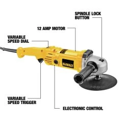 Dewalt DWP849 12 Amp 7 In./9 In. Electronic Variable Speed Polisher -PowerPro Tools dewndwp849 l