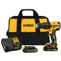 Factory Reconditioned Dewalt 20V MAX Lithium-Ion Brushless Compact 1/2 In. Cordless Drill Driver Kit (1.5 Ah) - DCD777C2R