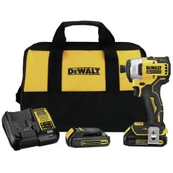 Factory Reconditioned Dewalt ATOMIC 20V MAX Brushless Lithium-Ion Compact 1/4 In. Cordless Impact Driver Kit (1.3 Ah) - DCF809C2R