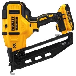 Factory Reconditioned Dewalt 20V MAX 2.0 Ah Cordless Lithium-Ion 16 Gauge 2-1/2 In. 20 Degree Angled Finish Nailer Kit - DCN660D1R -PowerPro Tools dewrdcn660d1r b