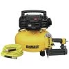 Factory Reconditioned Dewalt 18 Gauge Brad Nailer And 6 Gallon Oil-Free Pancake Air Compressor Combo Kit - DWFP1KITR -PowerPro Tools dewrdwfp1kitr
